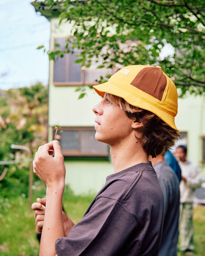 Log Rap × MOON Bucket Hat (Brown/Yellow)