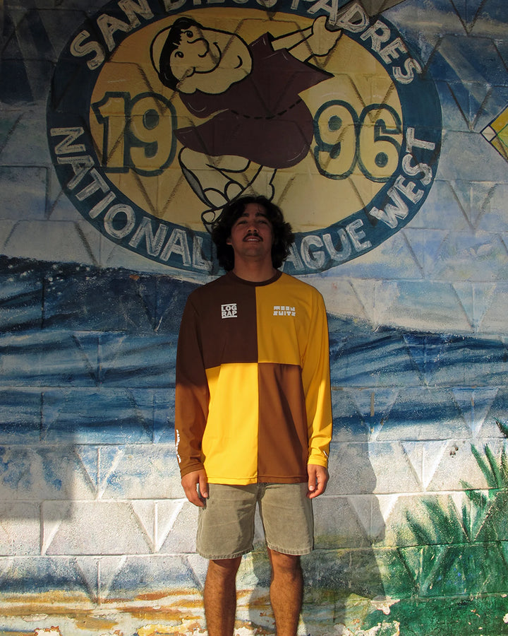 Log Rap × Moon  Longsleeve Tee (Brown/Yellow)