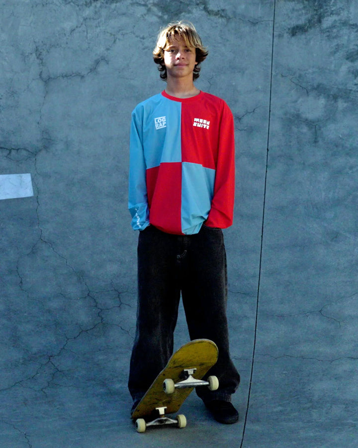 Log Rap × Moon  Longsleeve Tee (Blue/Red)